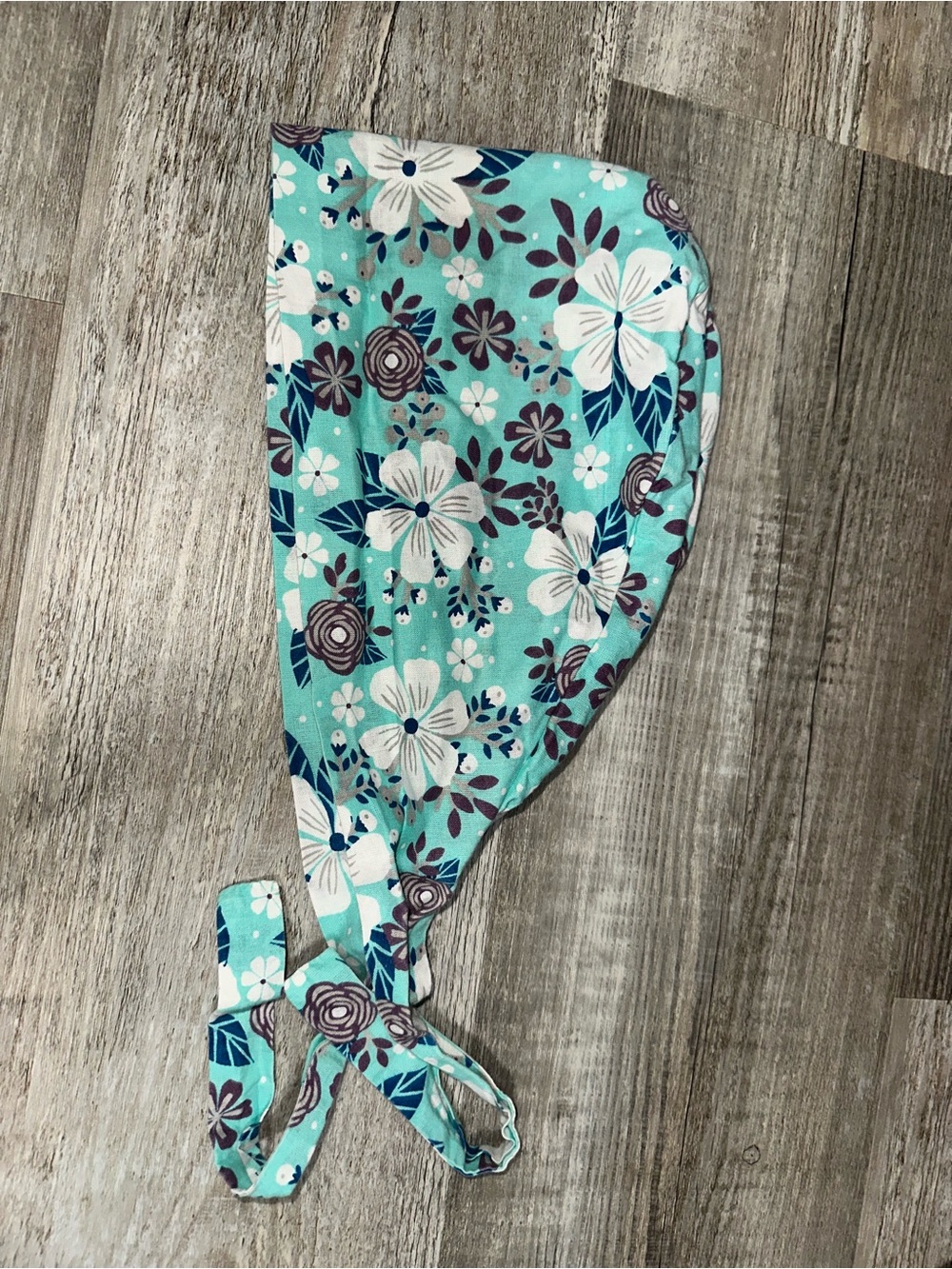 Floral pattern tie-back surgical cap